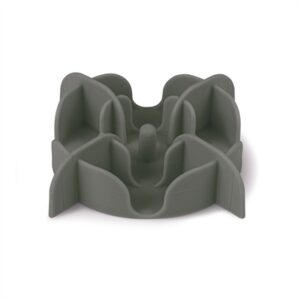 Zolux slowfeeder inzetstuk voor voerbak siliconen grijs 17,5 x 17,5 cm - Afbeelding 1