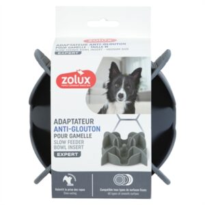 Zolux slowfeeder inzetstuk voor voerbak siliconen grijs 17,5 x 17,5 cm - Afbeelding 4
