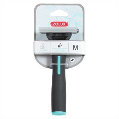 Zolux Anah Carding Super Brush M 7 x 2,5 x 15 cm – zwart/blauw