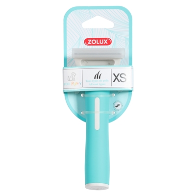 Zolux Anah Carding Super Brush puppy 5 x 5,5 x 14,5 cm – blauw/wit