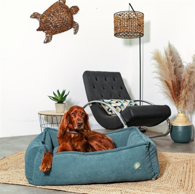 Zolux hondenmand Toscane ribfluweel blauw 75 x 55 x 25 cm