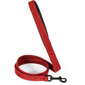 Zolux Expert hondenriem premium leer/neopreen rood 100 x 2 cm - Afbeelding 1