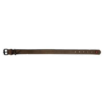 Zolux Expert halsband hond premium leer/neopreen bruin 70 x 3 cm
