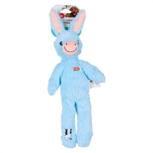 Zolux Furry Farm ezel Hassan pluche met touw blauw 38 cm – hondenspeeltje - Afbeelding 4