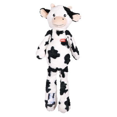 Zolux Furry Farm koe Isache pluche met touw wit/zwart 59 cm – speeltje
