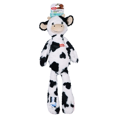 Zolux Furry Farm koe Isache pluche met touw wit/zwart 59 cm – speeltje