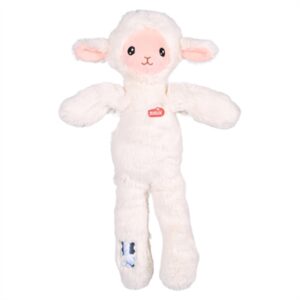 Zolux Furry Farm schaap Lenny pluche met touw wit 32 cm – hondenspeeltje - Afbeelding 1
