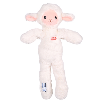 Zolux Furry Farm schaap Lenny pluche met touw wit 32 cm – hondenspeeltje