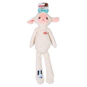 Zolux Furry Farm schaap Lenny pluche met touw wit 58,5 cm – hondenspeeltje - Afbeelding 4