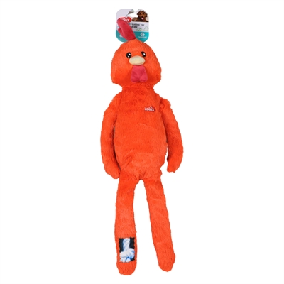 Zolux Furry Farm haan Brock pluche met touw oranje 67 cm – hondenspeeltje