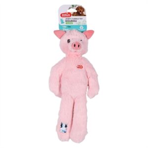 Zolux Furry Farm varken Jason pluche met touw roze 34 cm – hondenspeeltje - Afbeelding 4