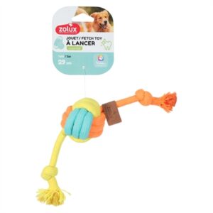 Zolux flostouw Twist met touwbal meerkleurig 29 cm – kauw- en apporteertouw - Afbeelding 4