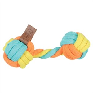 Zolux flostouw Twist dumbbell meerkleurig 19,5 cm – kauwspeeltje hond - Afbeelding 1