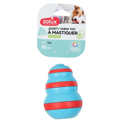 Zolux Treat Cone snackspeeltje rubber lichtblauw/rood 7 x 7 x 10 cm