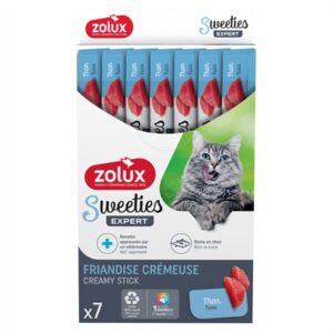 Zolux Sweeties Expert Creamy Stick tonijn 7 x 14 g – kattensnack - Afbeelding 1