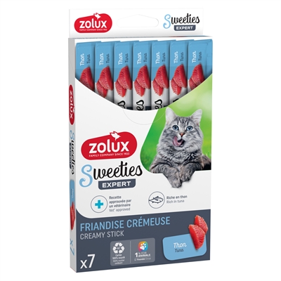 Zolux Sweeties Expert Creamy Stick tonijn 7 x 14 g – kattensnack