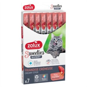 Zolux Sweeties Expert Creamy Stick tonijn/garnaal 7 x 14 g – kattensnack - Afbeelding 5