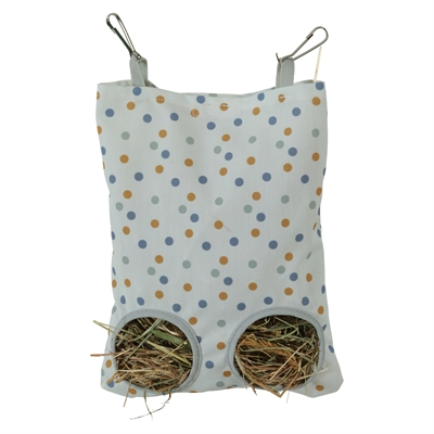 Zolux hooizak Cosy gestipt wit 29 x 19 cm – 2 openingen