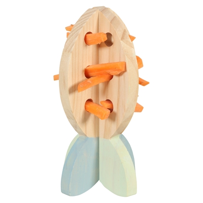 Zolux Cosy fourageerwortel snackhouder hout 13,5 x 7 x 7 cm – knaagdier