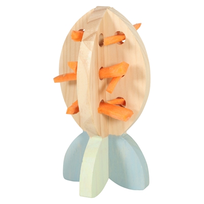 Zolux Cosy fourageerwortel snackhouder hout 13,5 x 7 x 7 cm – knaagdier