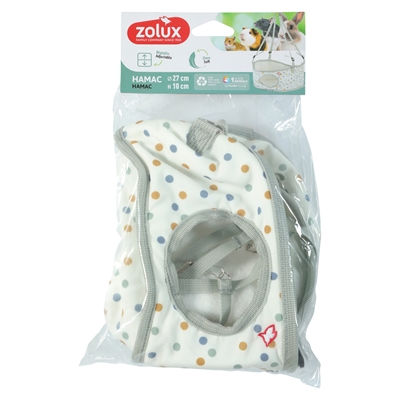 Zolux hangmat Cosy Hammock gestipt 29,5 x 29,5 x 39 cm – konijn en cavia