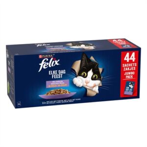 Felix natvoer Elke Dag Feest in gelei mix tonijn, zalm, rund, kip 44 x 85 g - Afbeelding 4