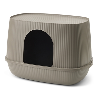 Savic kattenbak Moona warm grijs 57 x 39 x 39 cm – gesloten model