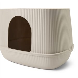 Savic kattenbak Moona mokka 57 x 39 x 39 cm – gesloten, lage instap - Afbeelding 5