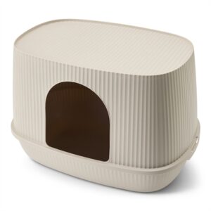 Savic kattenbak Moona mokka 57 x 39 x 39 cm – gesloten, lage instap - Afbeelding 6