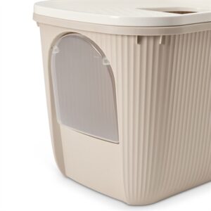 Savic kattenbak Ease-In wit/mokka 58 x 39 x 39 cm – boveninstap - Afbeelding 4