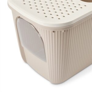 Savic kattenbak Ease-In wit/mokka 58 x 39 x 39 cm – boveninstap - Afbeelding 5