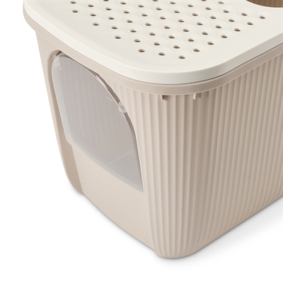 Savic kattenbak Ease-In wit/mokka 58 x 39 x 39 cm – boveninstap