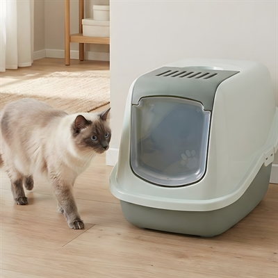 Savic kattenbak Nestor mintgroen 56 x 39 x 38,5 cm – klapdeur en geurfilter