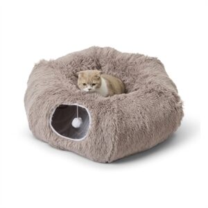 Savic Snuggle Tunnel kattenmand warm grijs 85 x 85 x 26,5 cm – 3-in-1 - Afbeelding 6