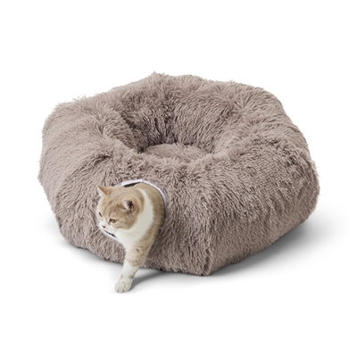 Savic Snuggle Tunnel kattenmand warm grijs 85 x 85 x 26,5 cm – 3-in-1