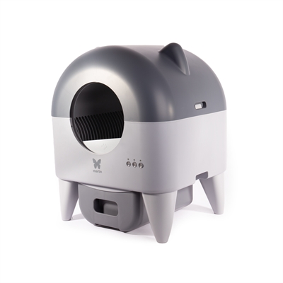 Martin automatische kattenbak met licht grijs/antraciet 55 x 50 x 66 cm
