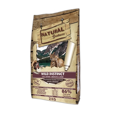Natural Greatness kattenvoer Wild Instinct Medium/Large 2 kg – veel vlees