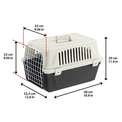 Ferplast vervoersbox Atlas 10 wit/antraciet 48 x 32,5 x 29 cm