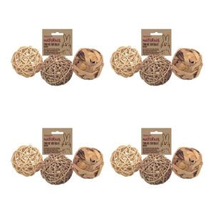 Rosewood knaagdier speelballen set van 3 – 8 cm – multipack 4 stuks - Afbeelding 1