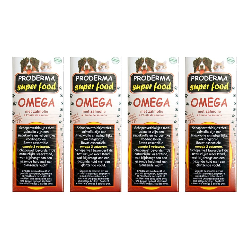 Proderma schapenvet omega met zalmolie 3 stuks – 4 stuks, hond en kat (multipack)