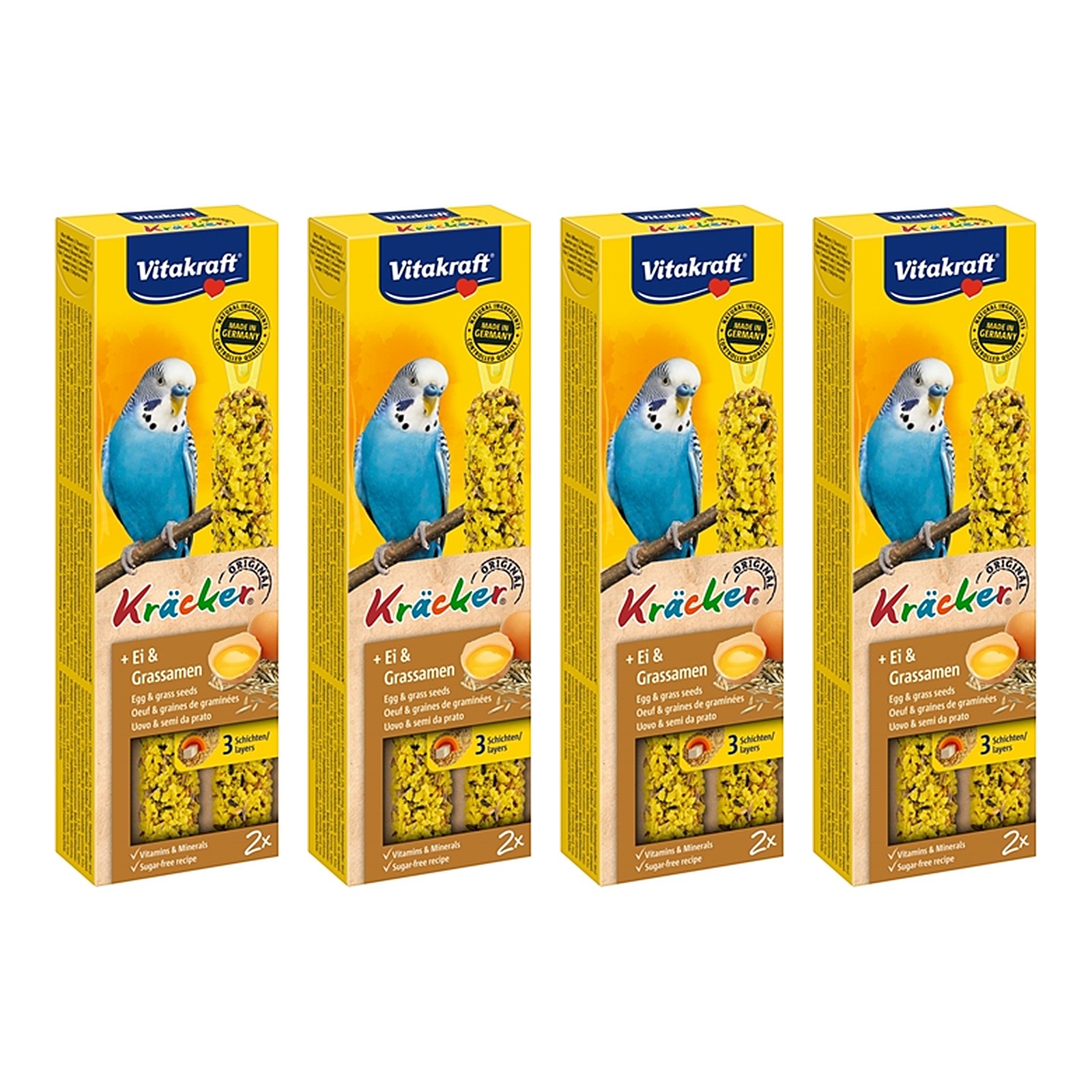 Vitakraft parkietenkracker ei 2-in-1 – multipack 4 x 2 stuks - Afbeelding 1