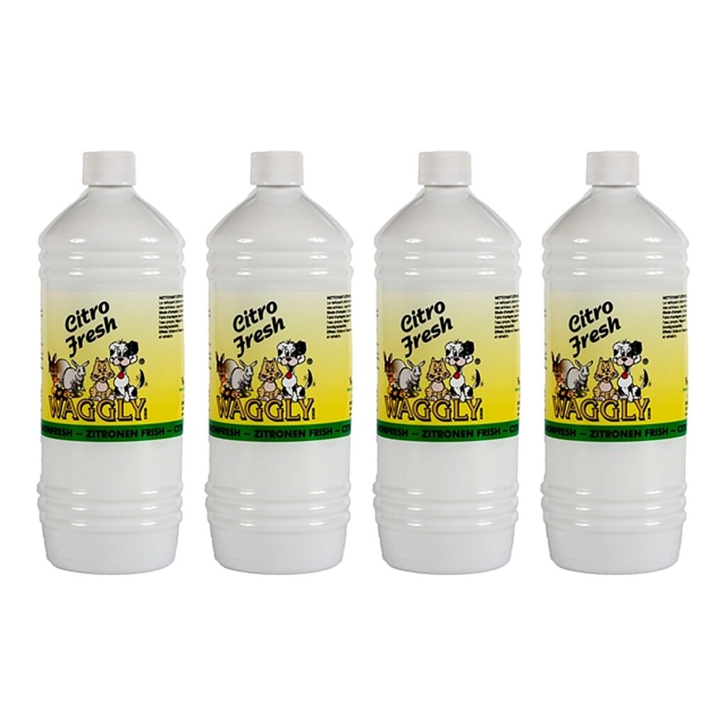 Waggly Citronella reiniger 1 l – biologisch afbreekbaar, multipack 4 stuks