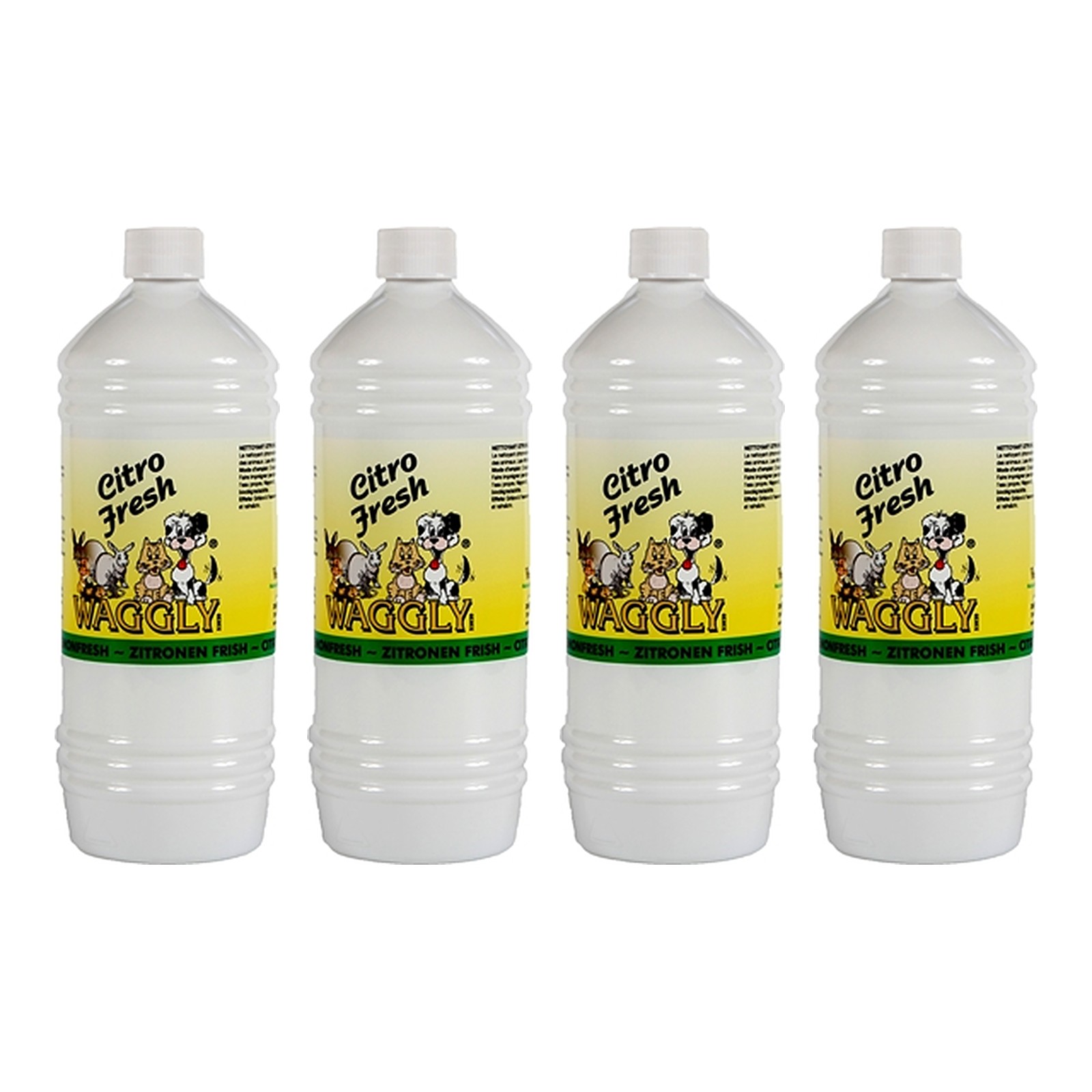 Waggly Citronella reiniger 1 l – biologisch afbreekbaar, multipack 4 stuks - Afbeelding 1