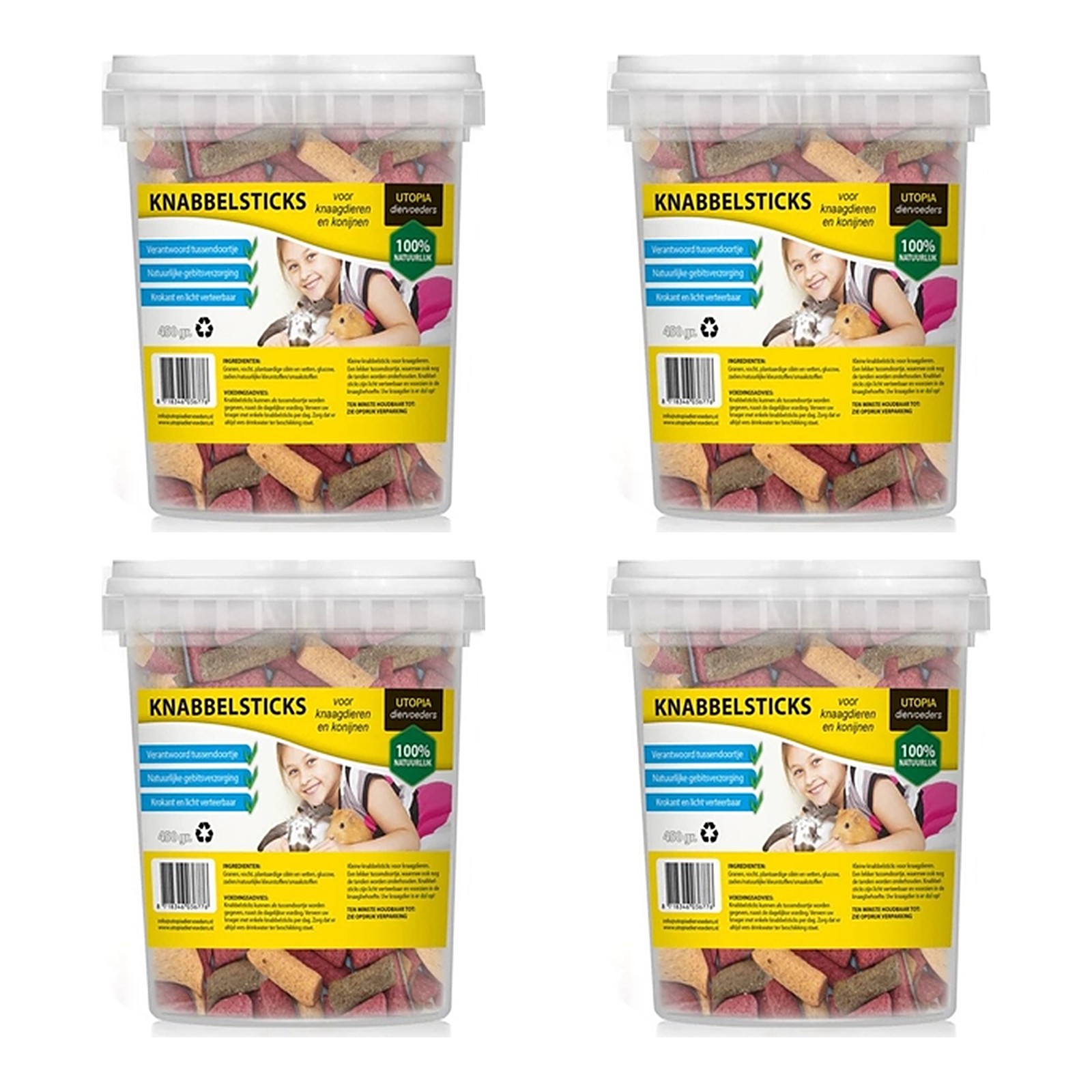Utopia Diertotaal knabbelsticks 450 g – multipack 4 stuks - Afbeelding 1