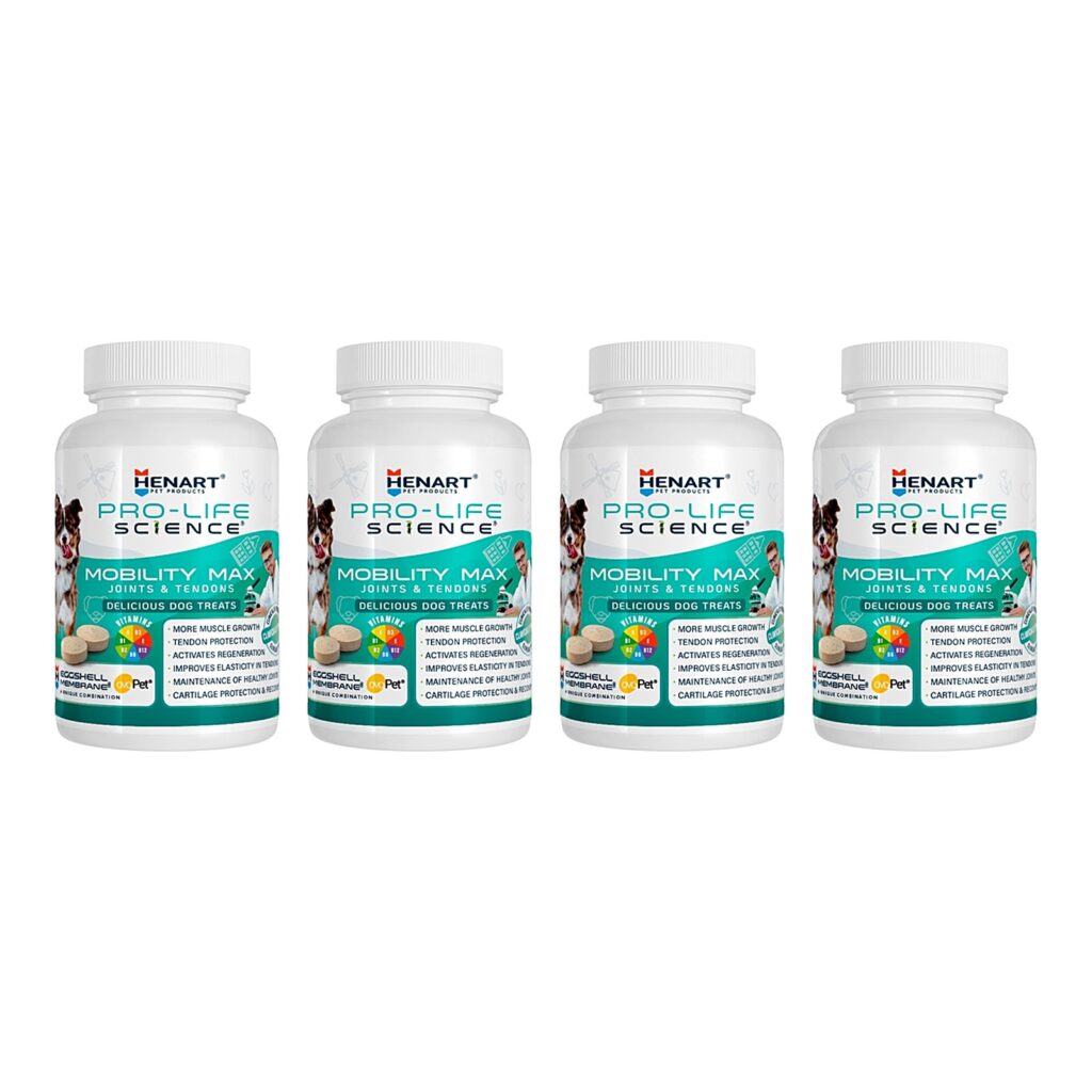 Henart Pro Life Science Mobility Max hond 100 tabletten – 4 stuks, gewrichten (multipack)