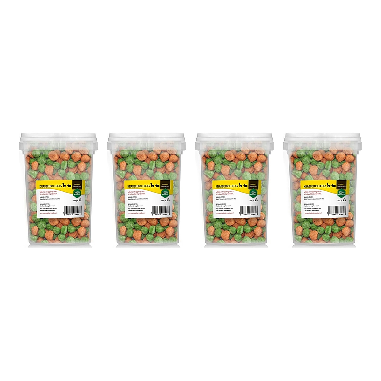 Utopia knabbelbolletjes knaagdieren 165 g – plantaardig, multipack 4 stuks - Afbeelding 1