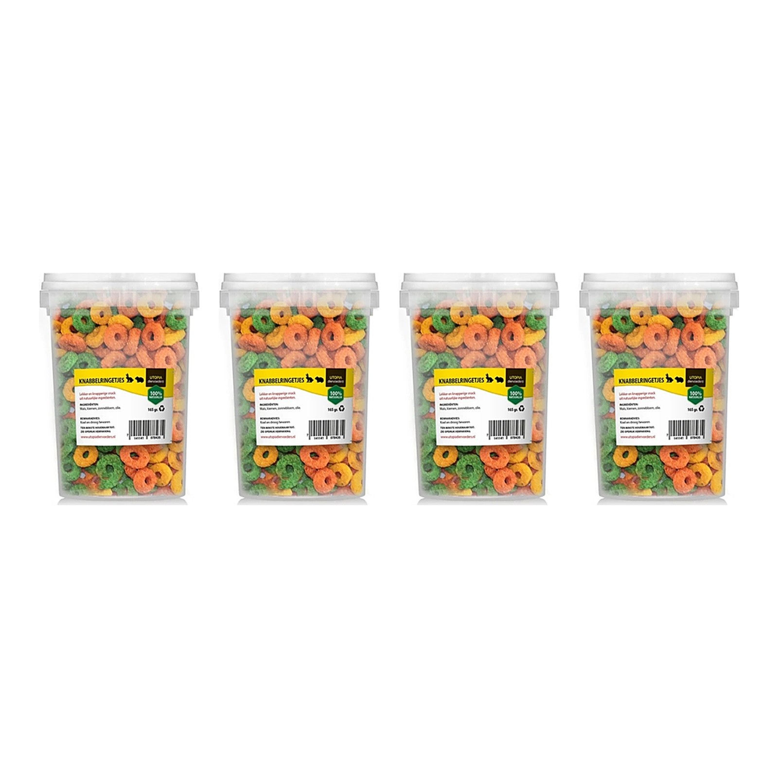 Utopia knabbelringetjes knaagdieren 165 g – plantaardig, multipack 4 stuks - Afbeelding 1