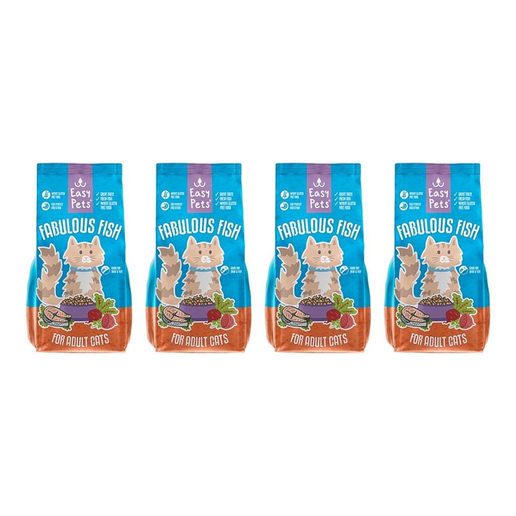 Easypets kattenvoer Fabulous Fish Adult 1,5 kg – 4 stuks, haring (multipack)