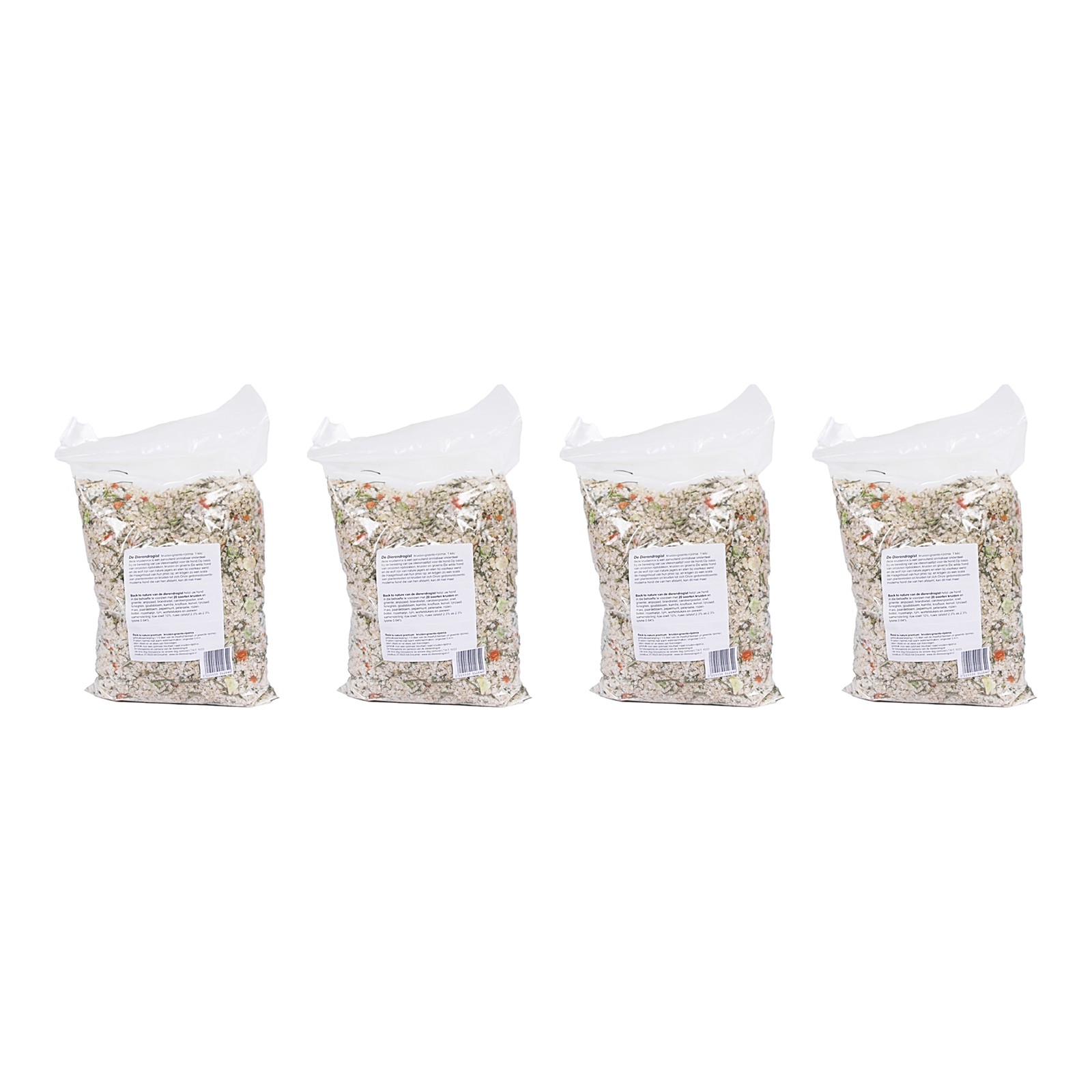 Dierendrogist Back to Nature kruiden/groenten/rijst 1 kg – 4 stuks, hond (multipack) - Afbeelding 1