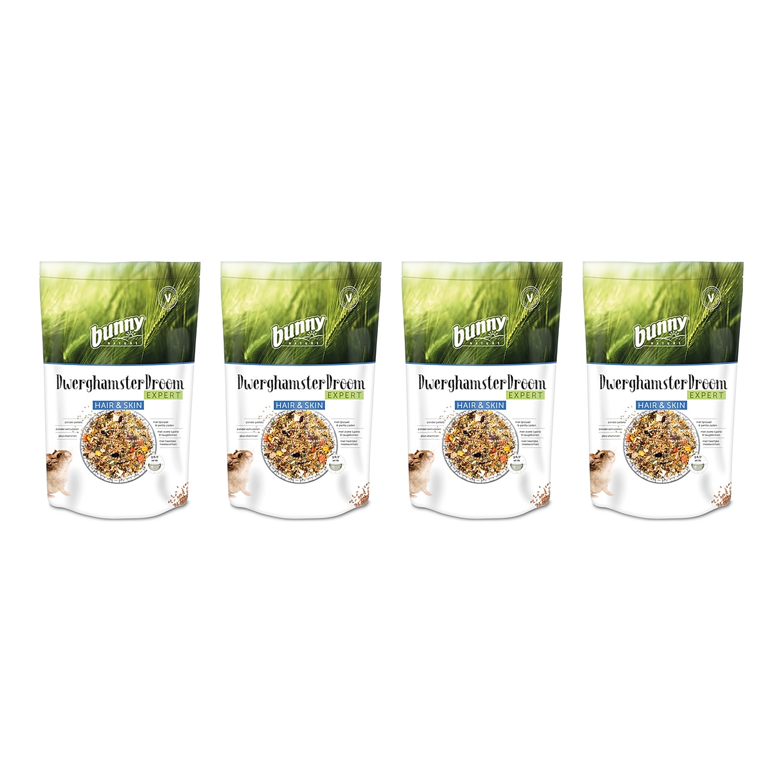Bunny Nature Dwerghamsterdroom Expert Hair & Skin 500 g – 4 stuks (multipack) - Afbeelding 1
